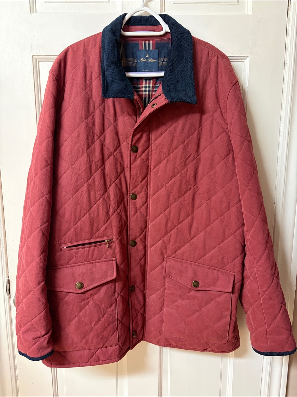 Brooks Brothers quilted Thermore insulated field jacket light red men’s size XL